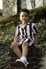 Unisex Toddler Striped Shorts Set