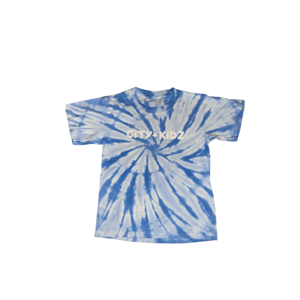 Unisex City Kidz Blue Tie Dye Short Sleeve Shirt